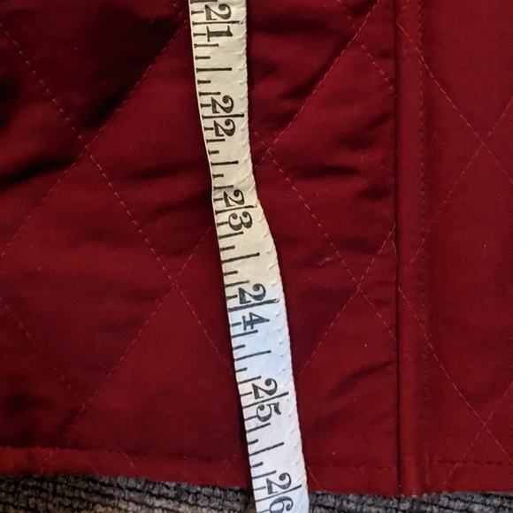 Henry White Quilted Vest Red Medium Wool Blend, vintage - Picture 9 of 9